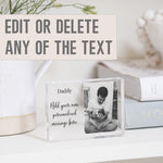 Load image into Gallery viewer, Dad Personalized Christmas Gift | Dad Picture Frame | Christmas Gifts For Dad PhotoBlock - Unique Prints

