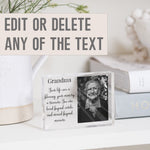 Load image into Gallery viewer, Grandma Loss Picture Frame | Remembrance Ornament | Bereavement Gift For Loss Of Grandmother PhotoBlock - Unique Prints
