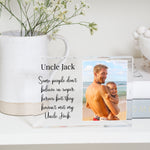 Load image into Gallery viewer, Uncle Picture Frame Gift For Uncle, Custom Picture Frame, New Uncle Gift for the Best Uncle Ever PhotoBlock - Unique Prints
