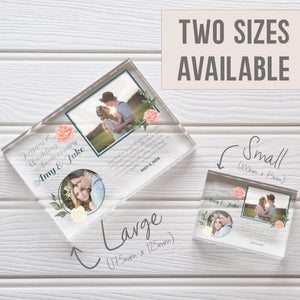 1st Anniversary Gift for Him or For Her, First Wedding Anniversary Gift For Couple, Paper Anniversary PhotoBlock - Unique Prints