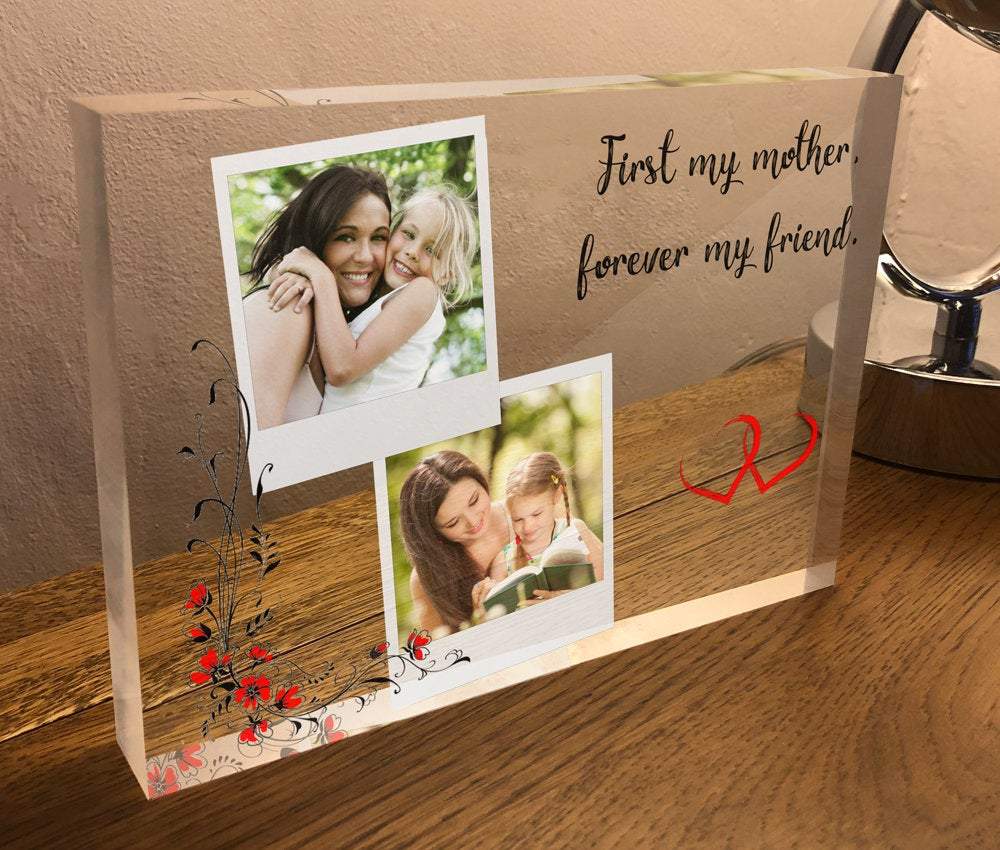 1st Mothers Day | Mom Photo Frame | Gift For Mom From Daughter PhotoBlock - UniquePrintsStore