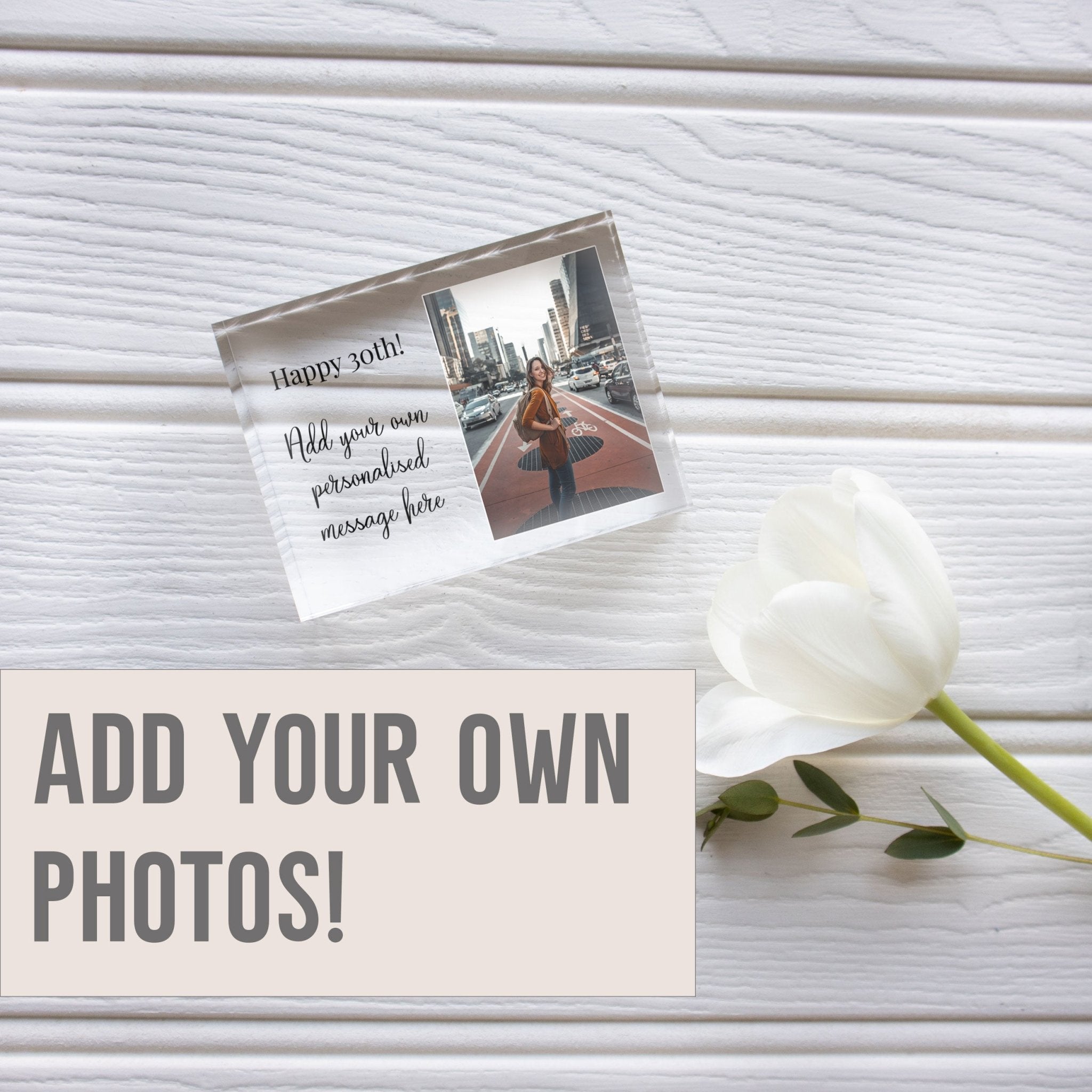 30th Birthday Gift For Women | 30th Birthday Gift Friend | 30th Birthday Gift For Her PhotoBlock - Unique Prints