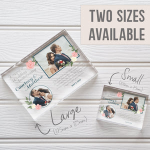 4th Anniversary Gift For Wife | Fourth Anniversary Gift For Parents | 4 Year Wedding Anniversary For Him | Anniversary Gift For Couple PhotoBlock - Unique Prints