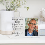 Load image into Gallery viewer, 50th Birthday Gift For Him | Friends 50th Birthday Gift Ideas | Dad 50th Birthday Gift Idea PhotoBlock - Unique Prints

