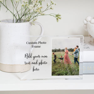 5x7 Customized Family Picture Frame | We Are Family Photo Frame PhotoBlock - Unique Prints