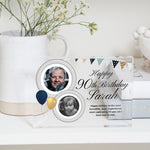Load image into Gallery viewer, 90th Birthday Gift For Men | 90th Birthday Gift For Women | 90th Birthday Cake Topper | Happy 90th Birthday PhotoBlock - Unique Prints

