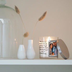 Friendship Custom Quotes and Photo Candleholder | Gift Ideas for Best Friends | Personalised Votive Glass with Picture | Crystal Home Decor