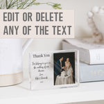 Load image into Gallery viewer, A Parents Thankyou Wedding Frame | Thankyou To Parents For Wedding Gift PhotoBlock - Unique Prints
