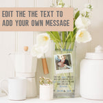 Load image into Gallery viewer, Auntie Quotes Customize Photo Glass Vase | New Best Aunt Gift Ideas | Acrylic Crystal Picture Flower Stand | Personalized Home Decor Present Vase - Unique Prints
