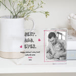 Load image into Gallery viewer, Best Dad Ever | Custom Photo Gift | Personalised Frame PhotoBlock - Unique Prints
