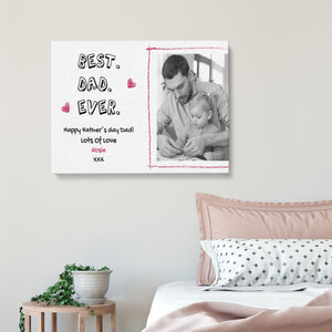 Best Dad Ever | Personalised Canvas | Father's Day Gift Canvas - UniquePrintsStore