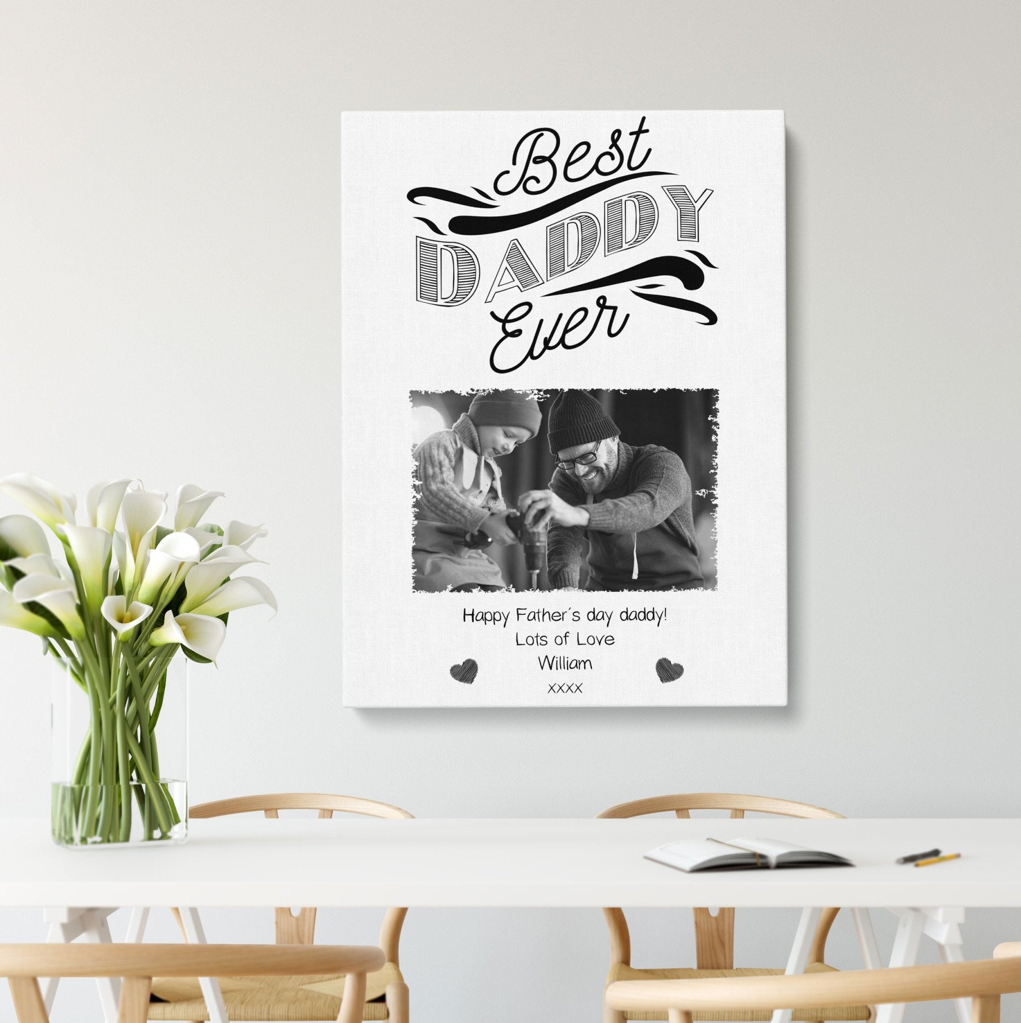 Best Daddy Ever | Custom Canvas Gift | Father's Day Gift Canvas - UniquePrintsStore