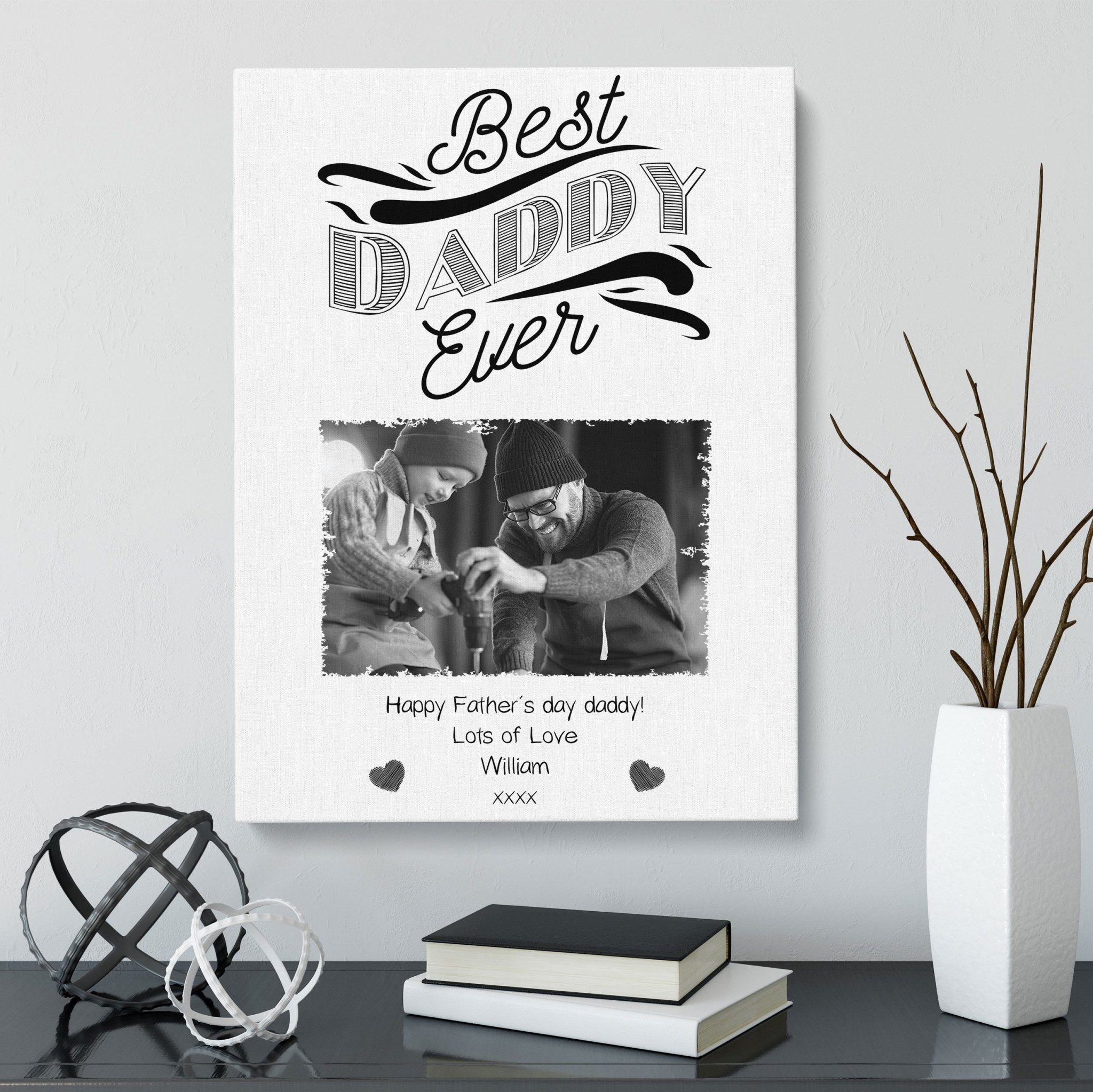 Best Daddy Ever | Custom Canvas Gift | Father's Day Gift Canvas - UniquePrintsStore