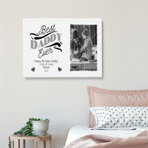 Best Daddy Ever | Personalised Canvas | Custom Birthday Gift Canvas - UniquePrintsStore