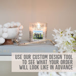 Load image into Gallery viewer, Best Friend Birthday Custom Photo Glass Candleholder | Long Distance Friends Keepsake, Friendship Gift Idea | Personalised Votive w/ Picture Candleholder - Unique Prints
