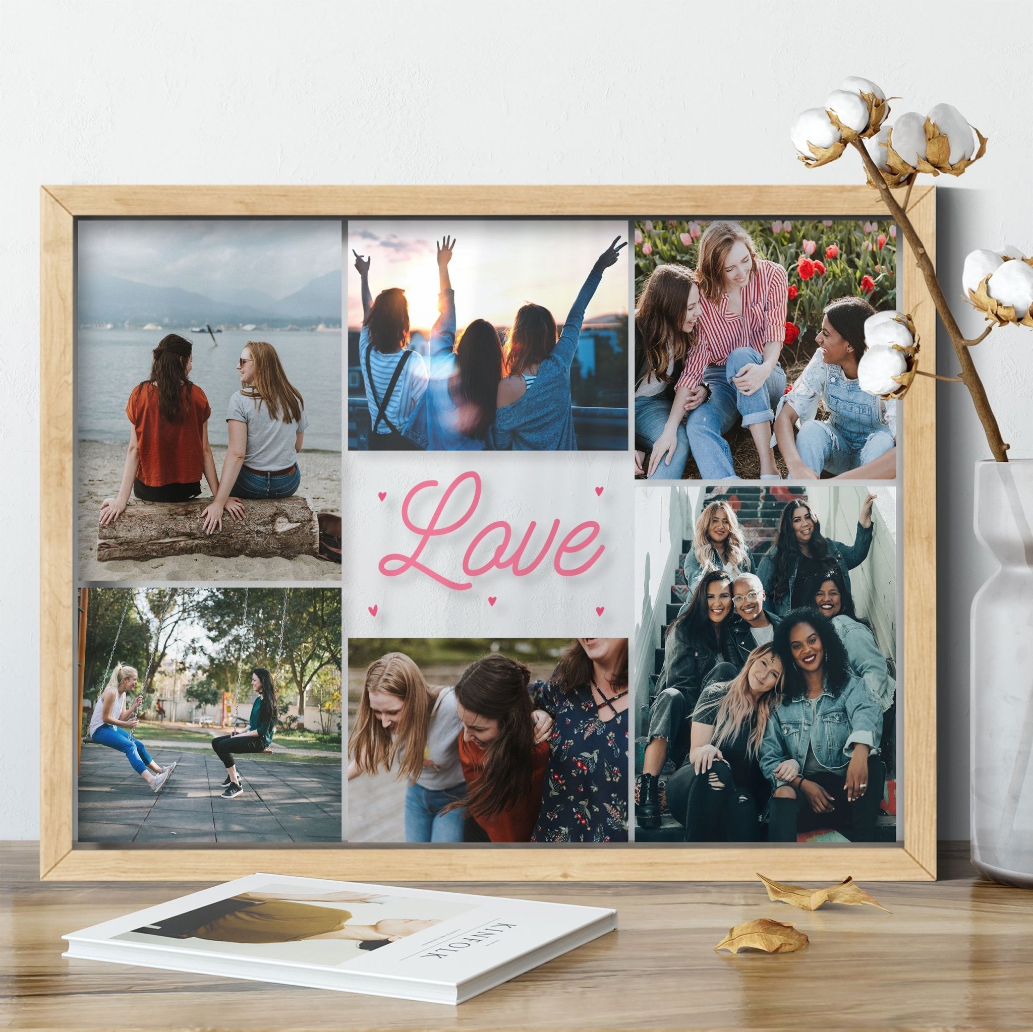 Best Friend Collage Frame | Multi Picture Frame For Friends Birthday Transparent Frame - UniquePrintsStore