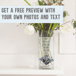 Load image into Gallery viewer, Best Friend Custom Photo Glass Vase | Pal Quotation Gift Ideas | Personalised Flower Stand with Picture | Acrylic Crystal Home Decor Present Vase - Unique Prints
