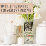 Load image into Gallery viewer, Best Friend Customized Photo Glass Vase | Pal Quotation Cadre Gift Ideas | Personalised Flower Stand with Picture | Crystal Decor Present Vase - Unique Prints
