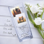 Load image into Gallery viewer, Best Friend Knows, Custom Quotes and Photos Glass Vase | Gift Ideas for Best Friends | Personalized Crystal Clear Flower Stand with Picture Present Vase - Unique Prints
