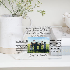 Best Friend Picture Frame, Best Friend Long Distance Gift, Custom Photo Frame, best friend 30th birthday gift PhotoBlock - Unique Prints