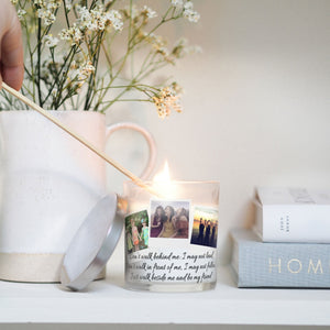 Best Friend Sister Custom Photo Glass Candleholder | Friends Keepsake, Friendship Gift Ideas | Personalised Votive Holder with Picture Decor Candleholder - Unique Prints