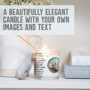 Bestie Custom Photo Candle Holder | Best Friend Quotation Gift Ideas | Personalized Votive Glass with Picture | Crystal Home Decor Present Candleholder - Unique Prints