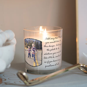 Big Brother Custom Photo Glass Candleholder | Unique Family Gift Ideas for Bro | Personalised Votive Glass with Picture | Home Decor Present Candleholder - Unique Prints