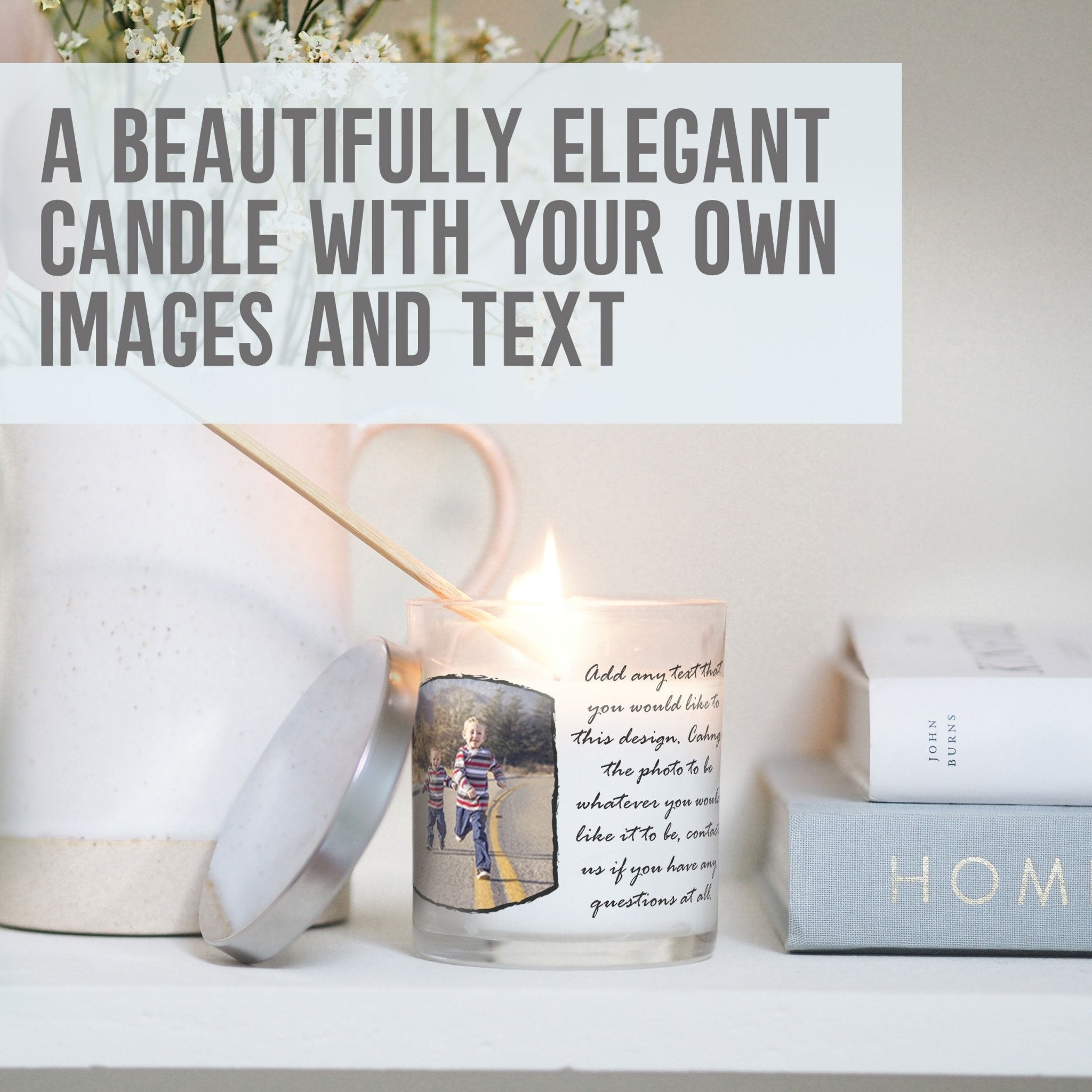 Big Brother Custom Photo Glass Candleholder | Unique Family Gift Ideas for Bro | Personalised Votive Glass with Picture | Home Decor Present Candleholder - Unique Prints