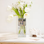 Load image into Gallery viewer, Big Brother Custom Photo Glass Vase | Unique Family Gift Ideas for Bro | Personalised Crystal Flower Stand with Picture | Home Decor Present Vase - Unique Prints
