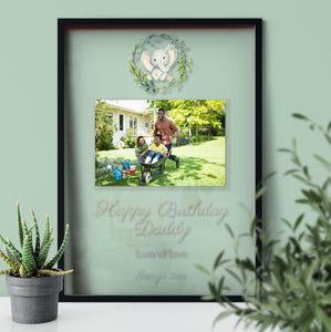 Birthday Gift Idea | Transparent Frame | Happy Birthday Daddy Transparent Frame - UniquePrintsStore