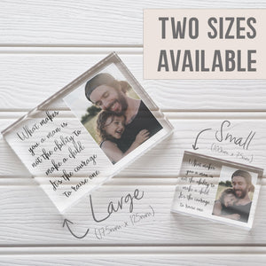 Bonus Dad Gifts From Daughter | Step Dad Fathers Day Gift | Fathers Day Step Dad Gift PhotoBlock - Unique Prints