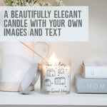 Load image into Gallery viewer, Home Sweet Home Sign Custom Glass Candleholder | Housewarming New House Gift Ideas | Personalised Votive Glass | Crystal Home Decor Present
