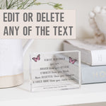 Load image into Gallery viewer, Bravery Quotes Glass Block, Inspirational Gifts for Cancer Patients, Sentimental Gifts For Him PhotoBlock - Unique Prints

