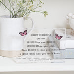 Load image into Gallery viewer, Bravery Quotes Glass Block, Inspirational Gifts for Cancer Patients, Sentimental Gifts For Him PhotoBlock - Unique Prints
