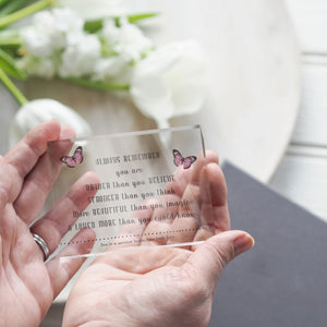 Bravery Quotes Glass Block, Inspirational Gifts for Cancer Patients, Sentimental Gifts For Him PhotoBlock - Unique Prints