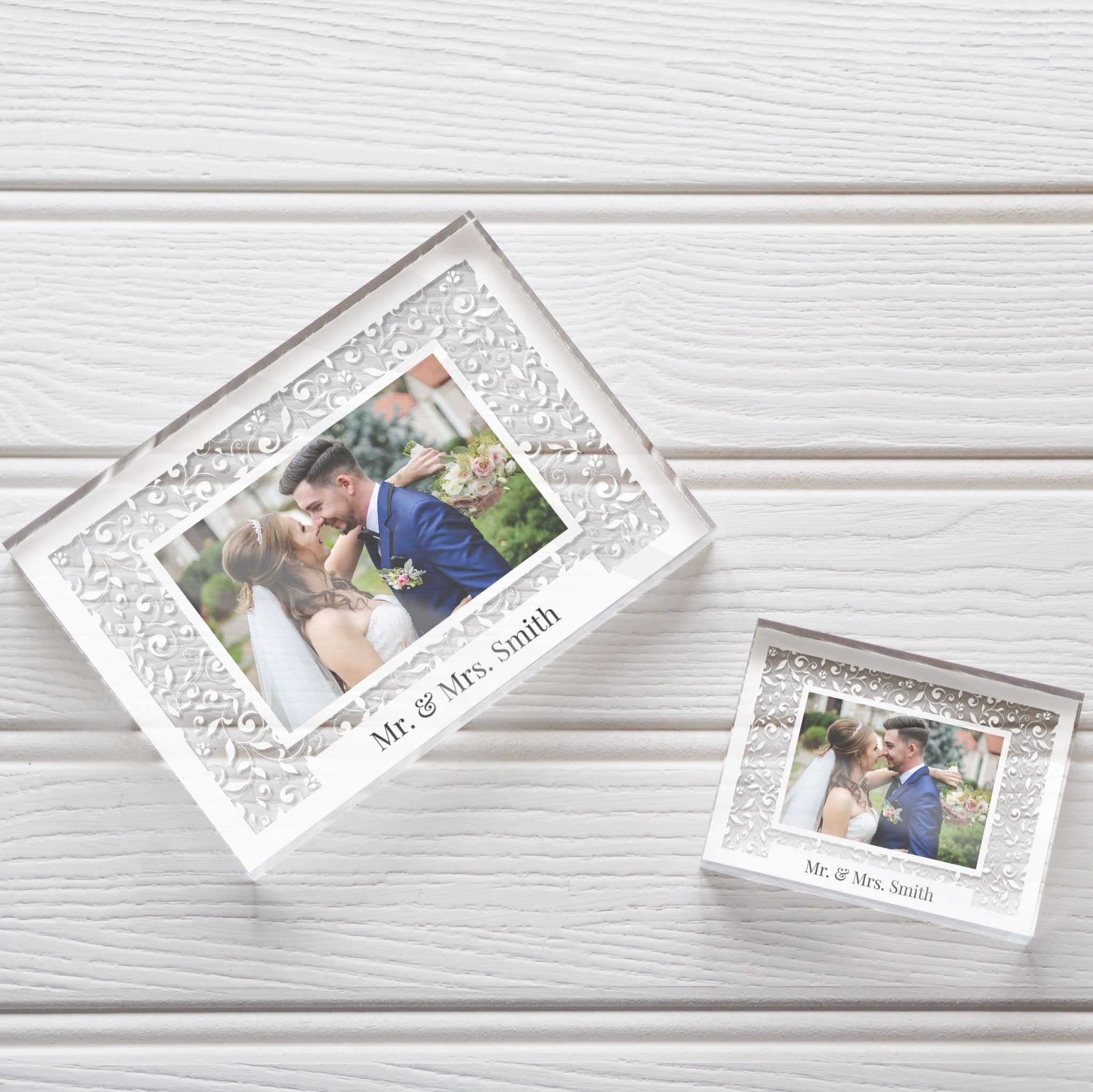 Brother Wedding Picture Frame Gift | Dad Wedding Picture Frame | Mom Wedding Frame PhotoBlock - Unique Prints