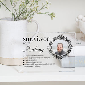 Cancer Survivor Gift | Cancer Patient Gift | Breast Cancer Gifts PhotoBlock - Unique Prints