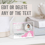 Load image into Gallery viewer, Christening Gift For A Girl | Baptism Present For Girl | Christening Picture Frame | Personalized Gift For Christening PhotoBlock - Unique Prints
