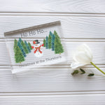 Load image into Gallery viewer, Christmas At The Family Name Plaque Christmas Decor PhotoBlock - Unique Prints
