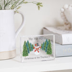Load image into Gallery viewer, Christmas At The Family Name Plaque Christmas Decor PhotoBlock - Unique Prints
