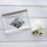 Load image into Gallery viewer, Clear Flower Frame | A Friend Knows | Best Friend Gift PhotoBlock - Unique Prints
