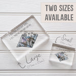 Load image into Gallery viewer, Clear Flower Frame | A Friend Knows | Best Friend Gift PhotoBlock - Unique Prints
