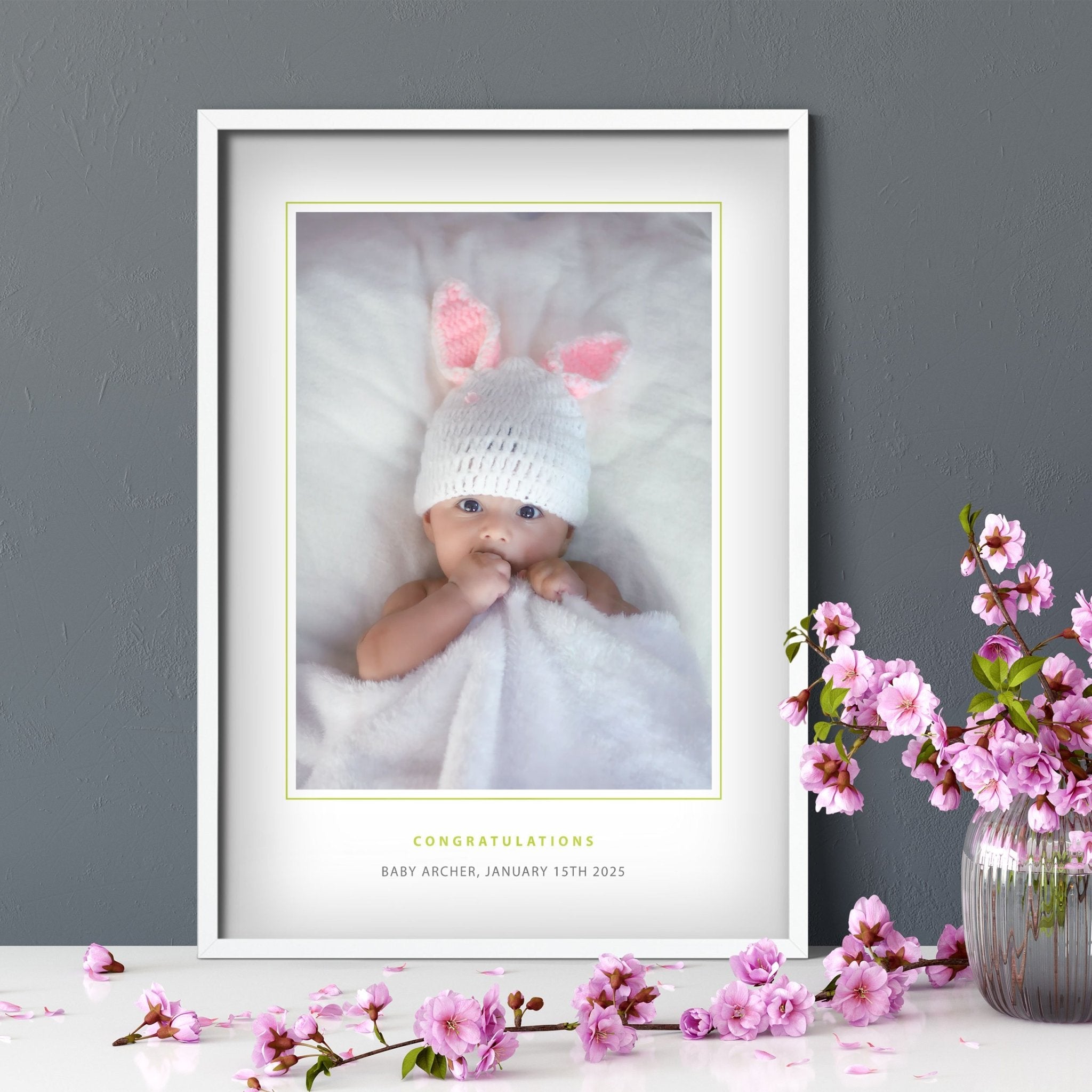 Congratulations Gift | Custom Print | New Baby Gift Normal Frame - UniquePrintsStore