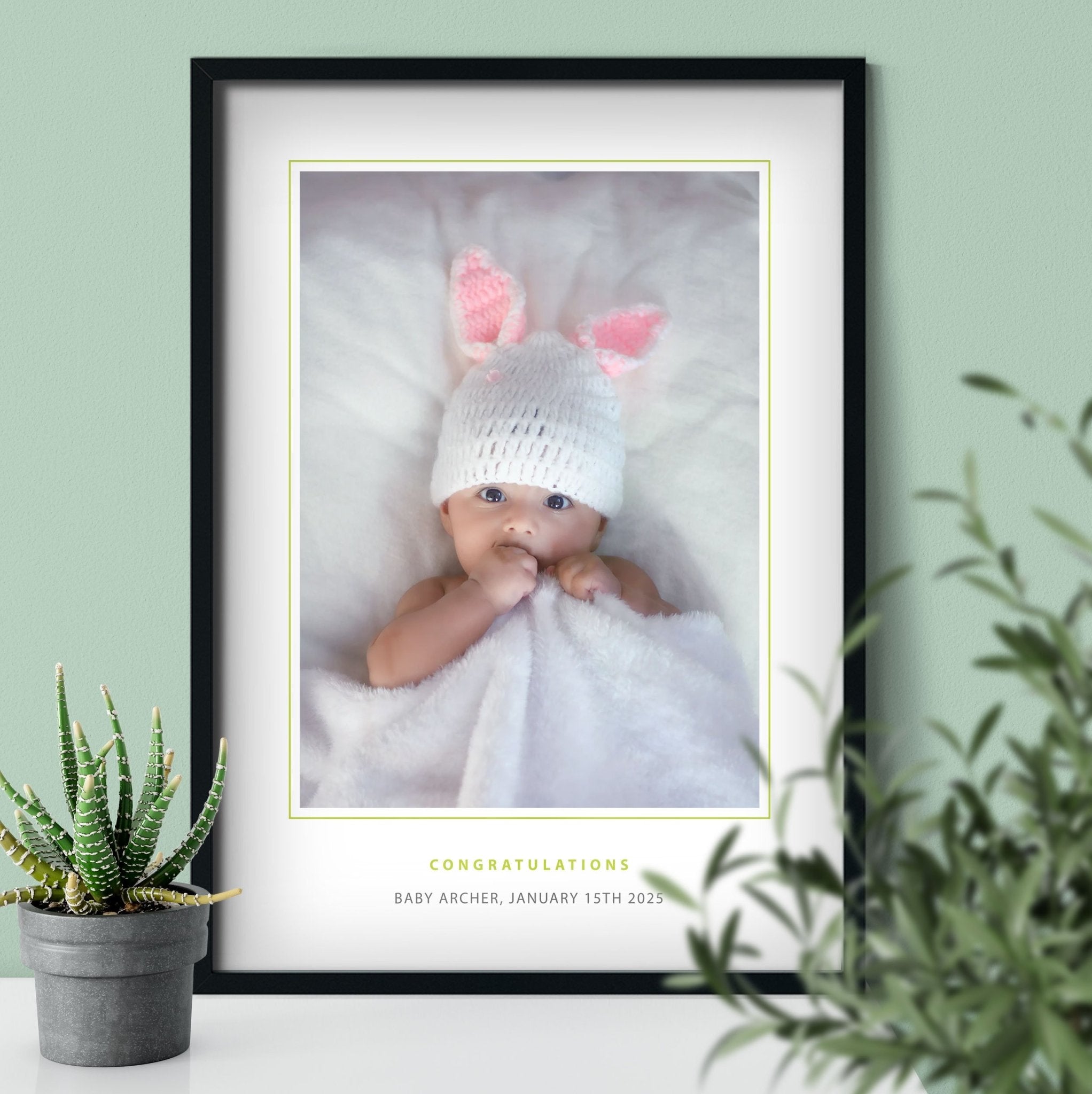 Congratulations Gift | Custom Print | New Baby Gift Normal Frame - UniquePrintsStore