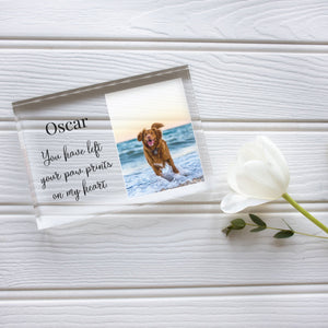 Custom Dog Memorial Frame, Dog Memorial Gift, Dog Loss Sympathy Gift, Dog Picture Frame, Dog Remembrance PhotoBlock - Unique Prints