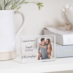 Load image into Gallery viewer, Custom Engagement Picture Frame, Engagement Present, Proposal Frame Gift PhotoBlock - Unique Prints
