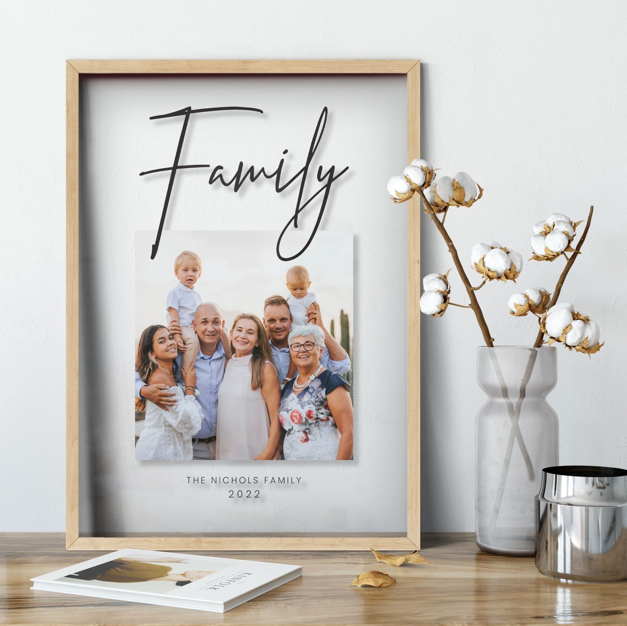 Custom Photo Frame | Family Photo Gift | Gift For Parents Transparent Frame - UniquePrintsStore