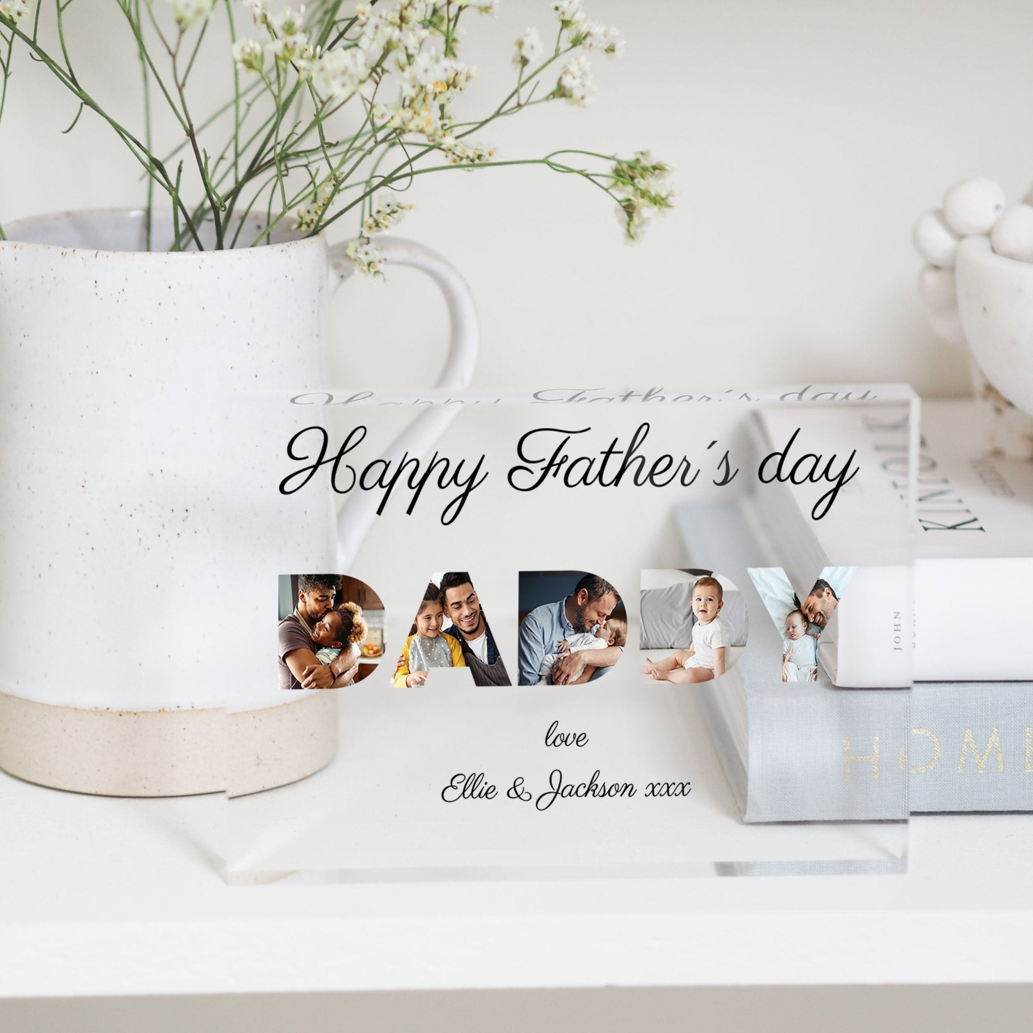Custom Photo Frame | Father's Day Gift | Multi-Picture Frame PhotoBlock - Unique Prints