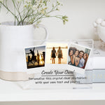 Load image into Gallery viewer, Custom Photo Frame For Best Friend | Multi Photo Frame | Picture Frame For Friend PhotoBlock - Unique Prints

