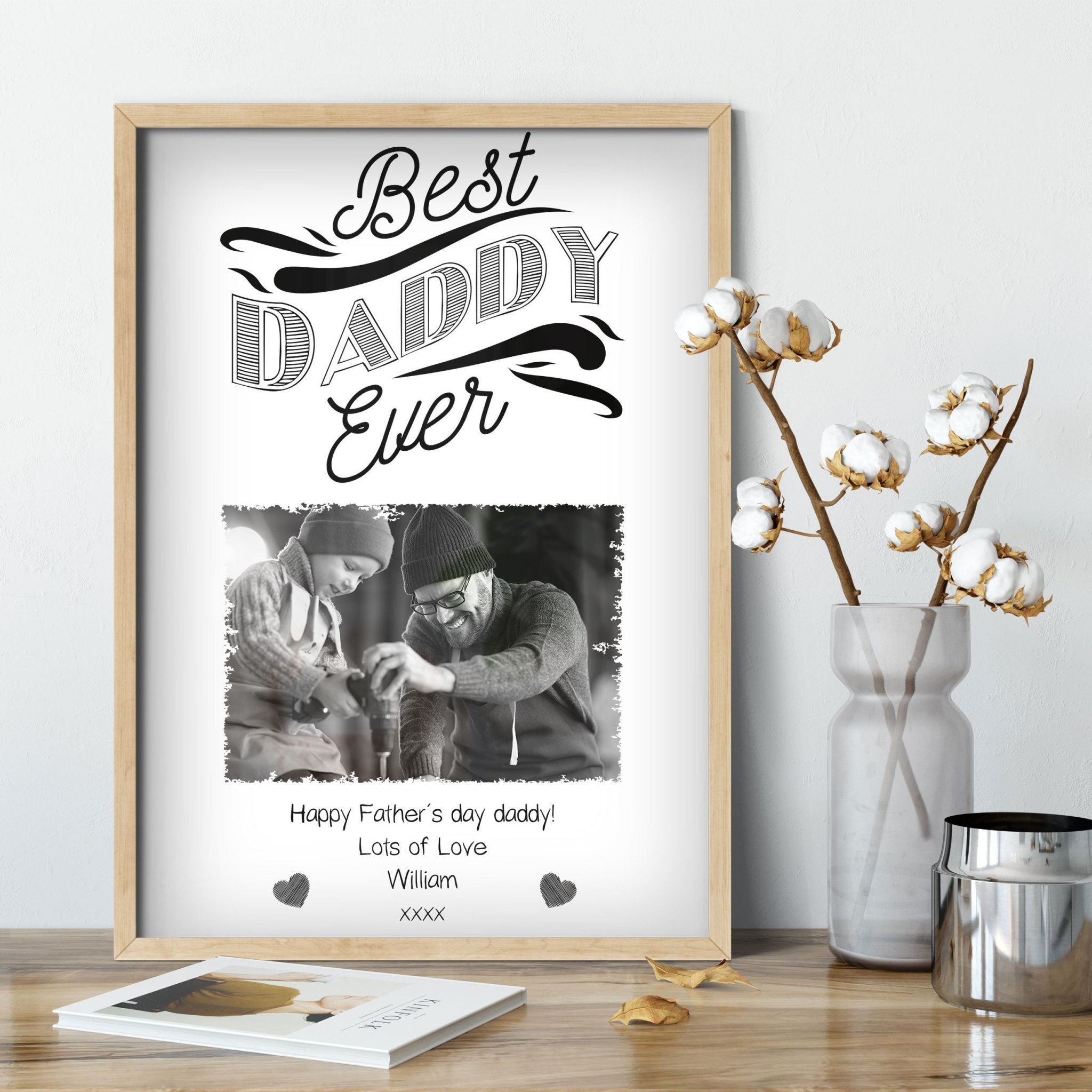 Custom Photo Print | Father's Day Quote Gift | Dad Gift Idea Normal Frame - UniquePrintsStore